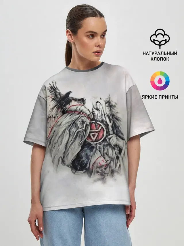 Женская футболка оверсайз