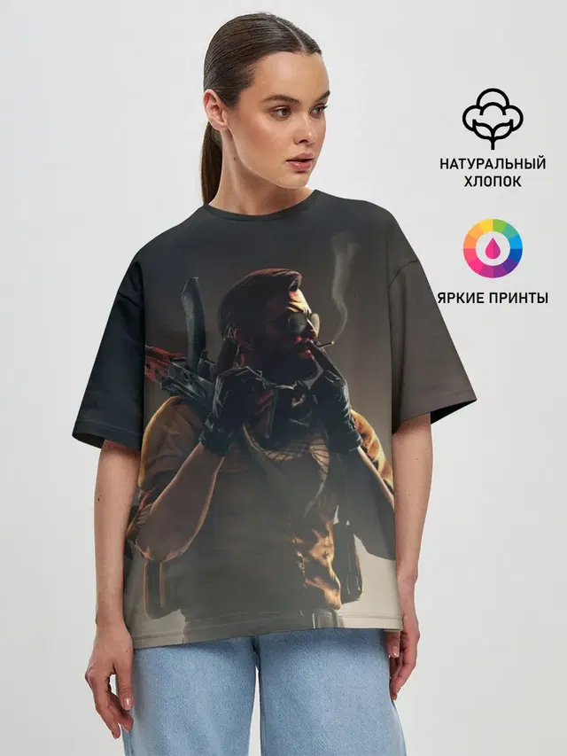 Женская футболка оверсайз