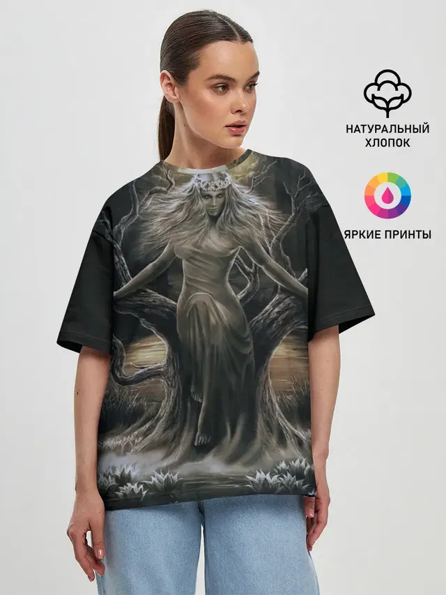 Женская футболка оверсайз