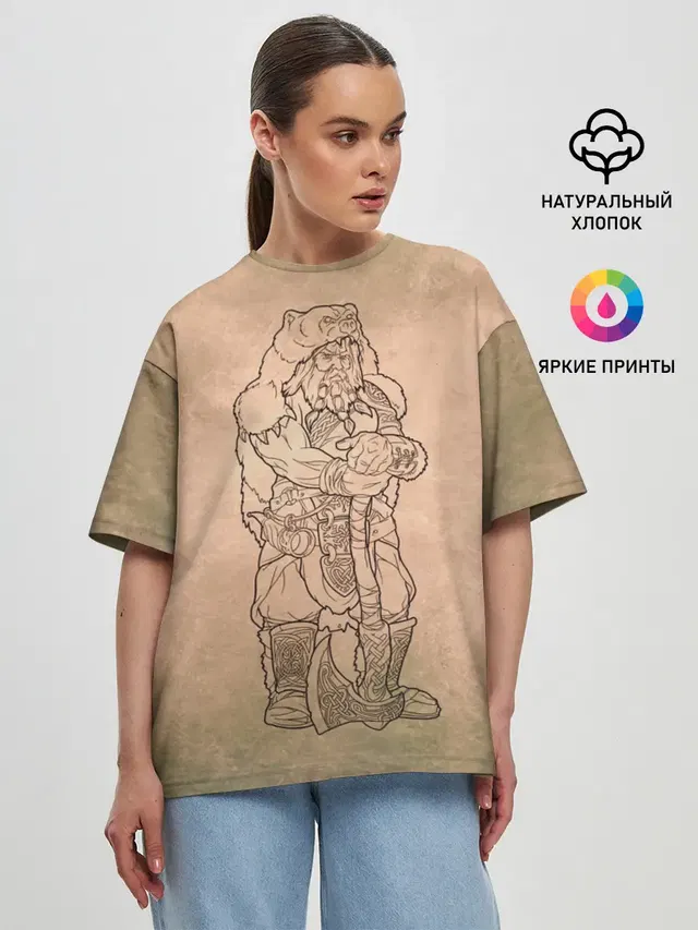Женская футболка оверсайз