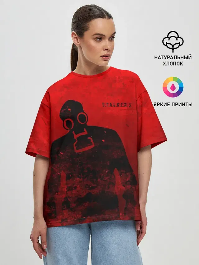 Женская футболка оверсайз