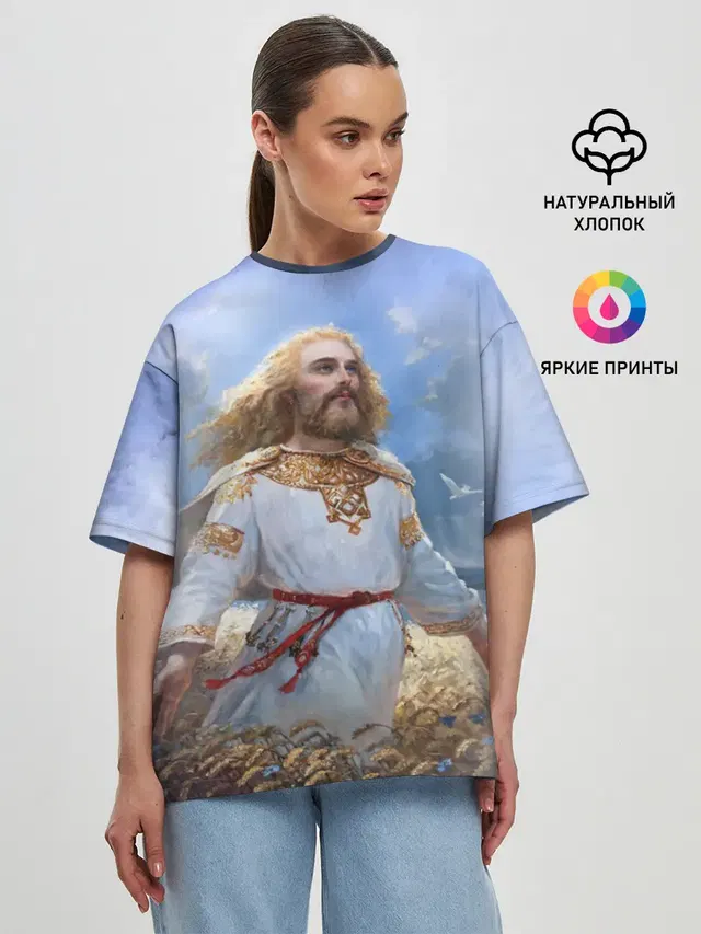 Женская футболка оверсайз