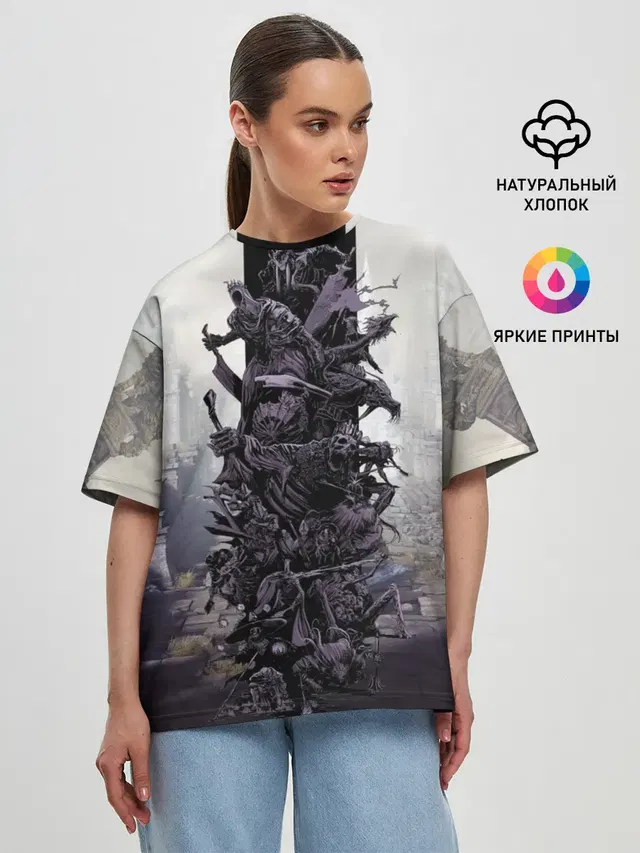 Женская футболка оверсайз