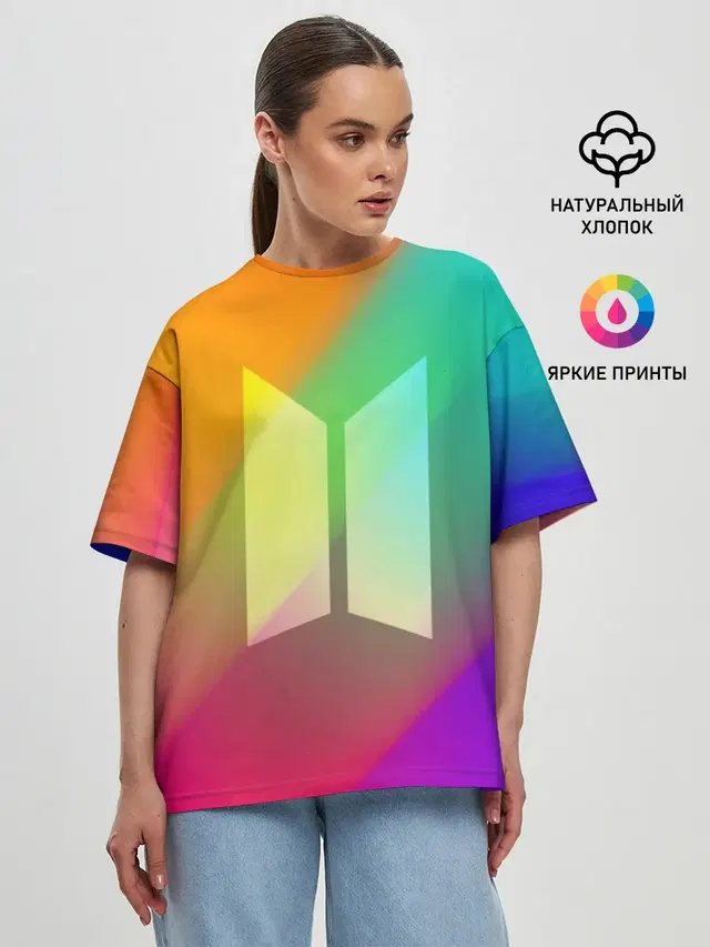 Женская футболка оверсайз