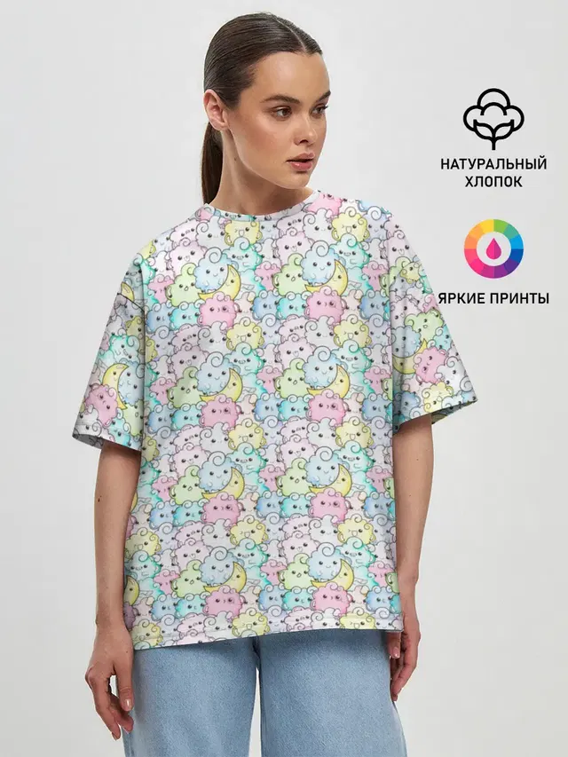 Женская футболка оверсайз