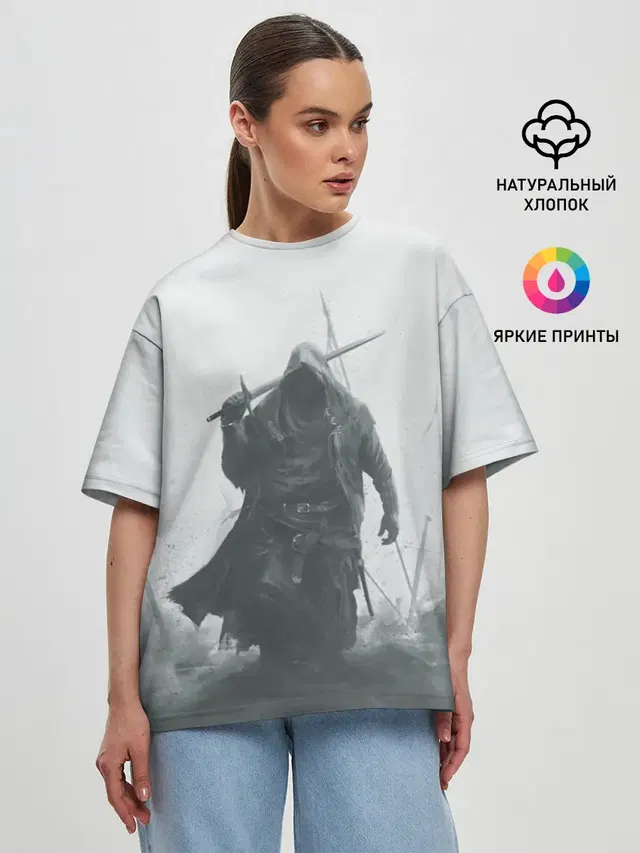 Женская футболка оверсайз
