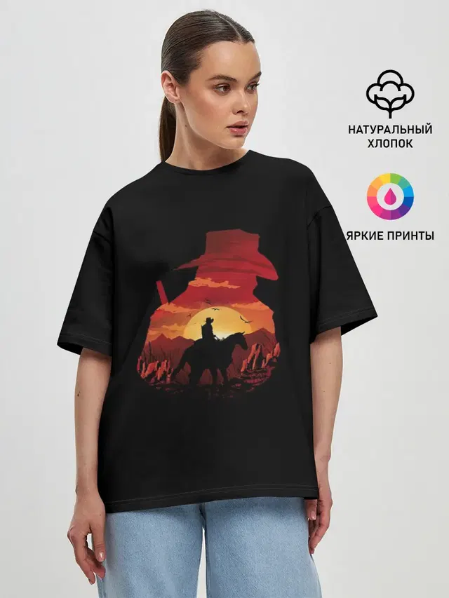 Женская футболка оверсайз
