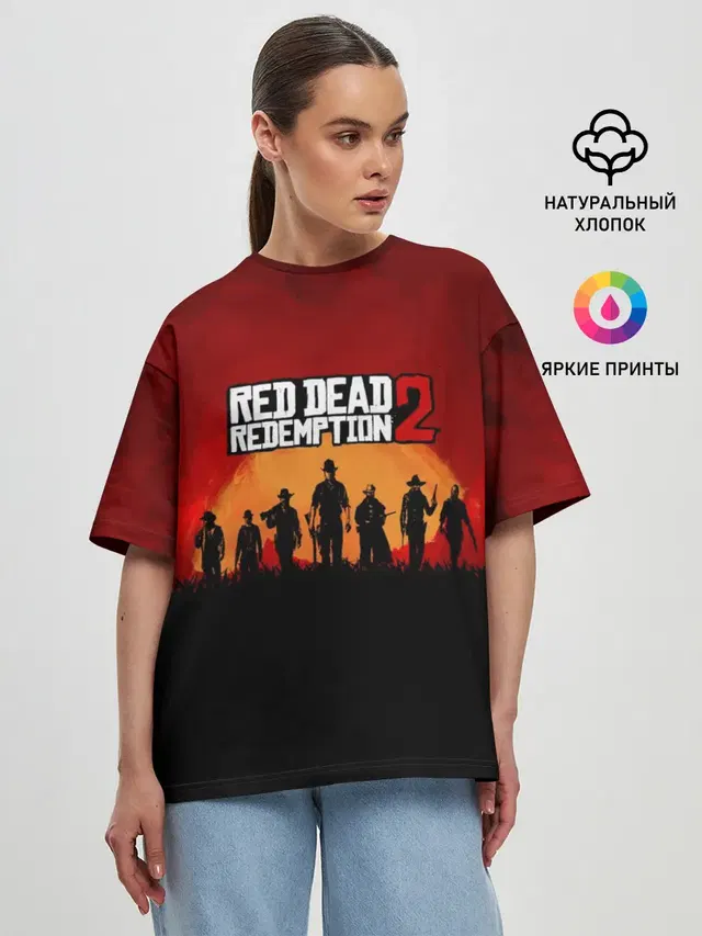 Женская футболка оверсайз