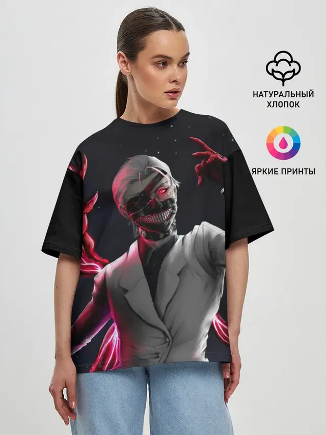 Женская футболка оверсайз