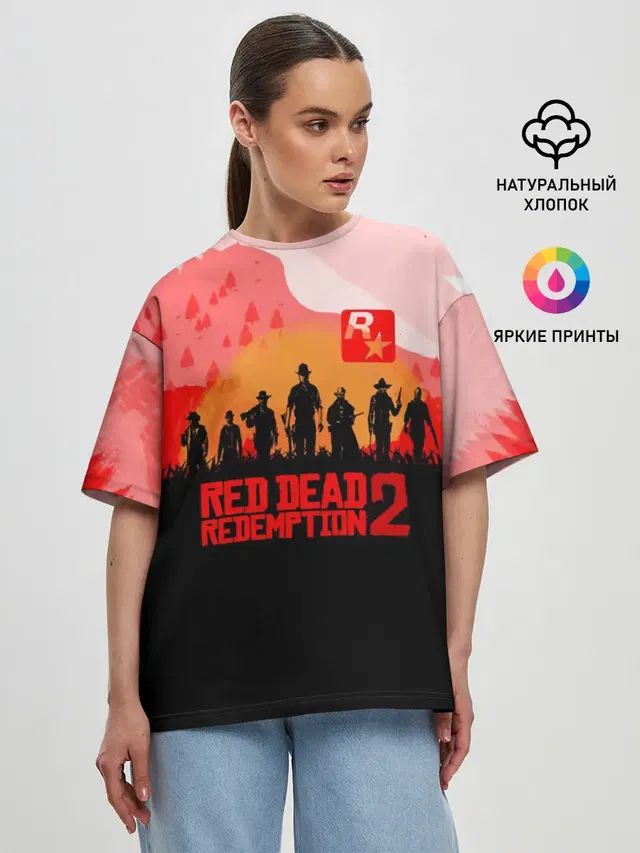 Женская футболка оверсайз