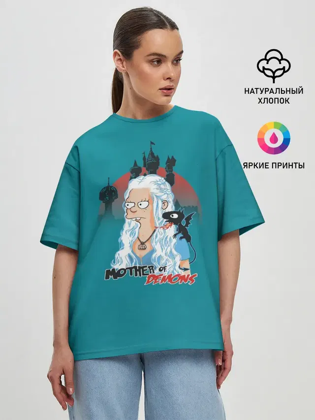 Женская футболка оверсайз