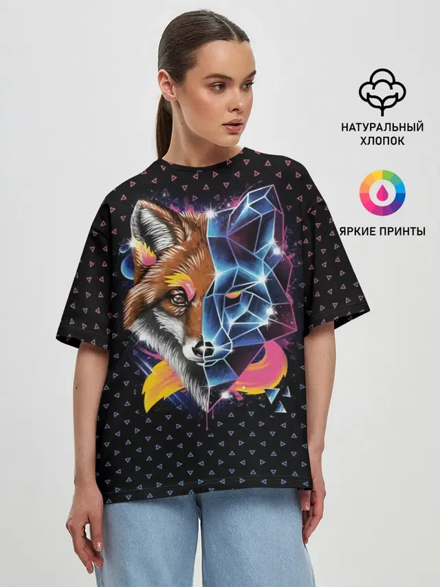 Женская футболка оверсайз