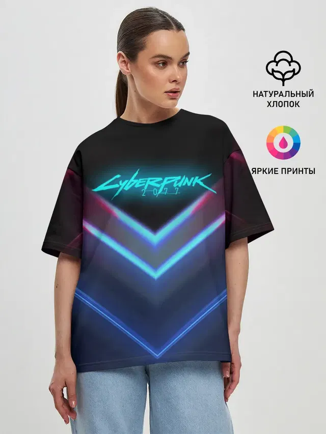 Женская футболка оверсайз