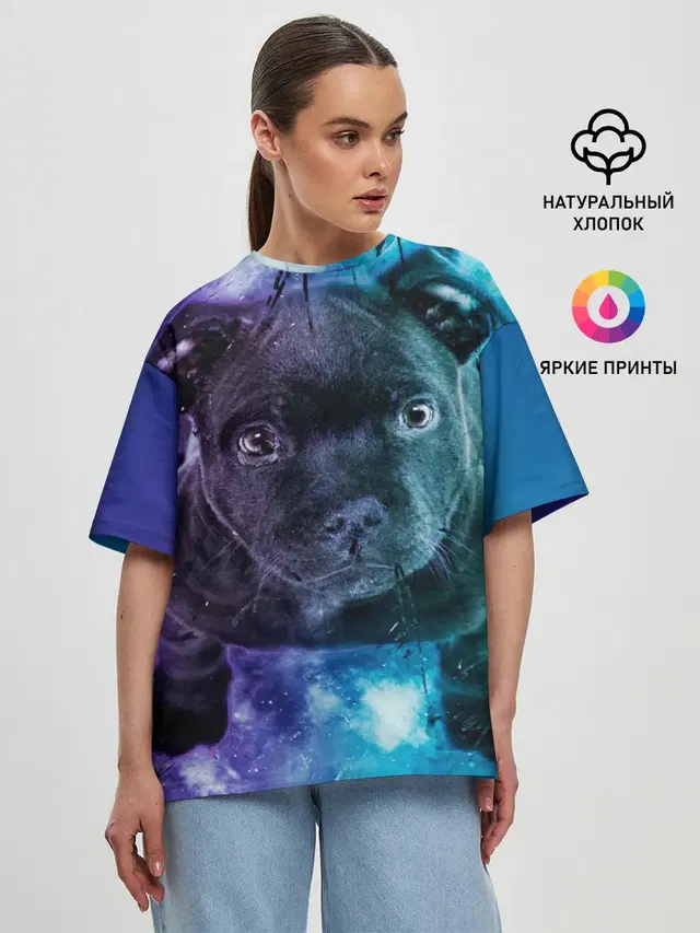 Женская футболка оверсайз