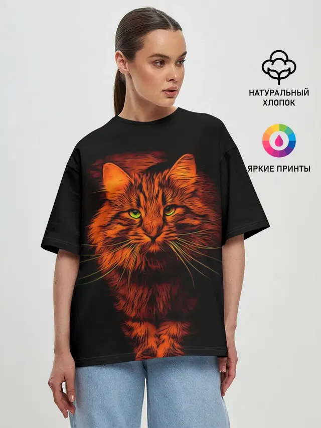 Женская футболка оверсайз