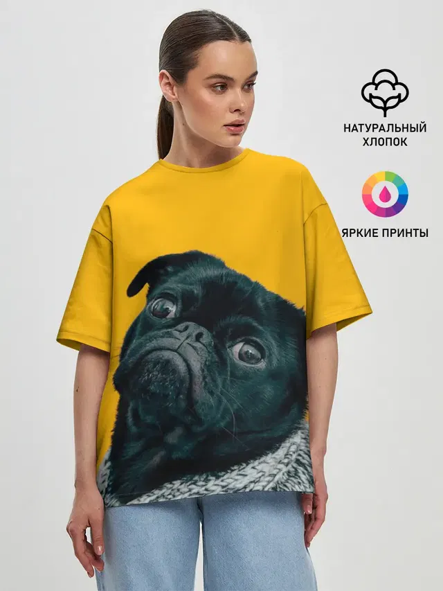 Женская футболка оверсайз