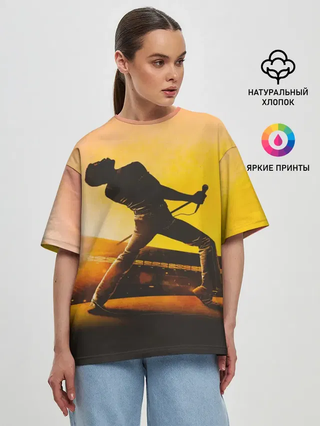 Женская футболка оверсайз