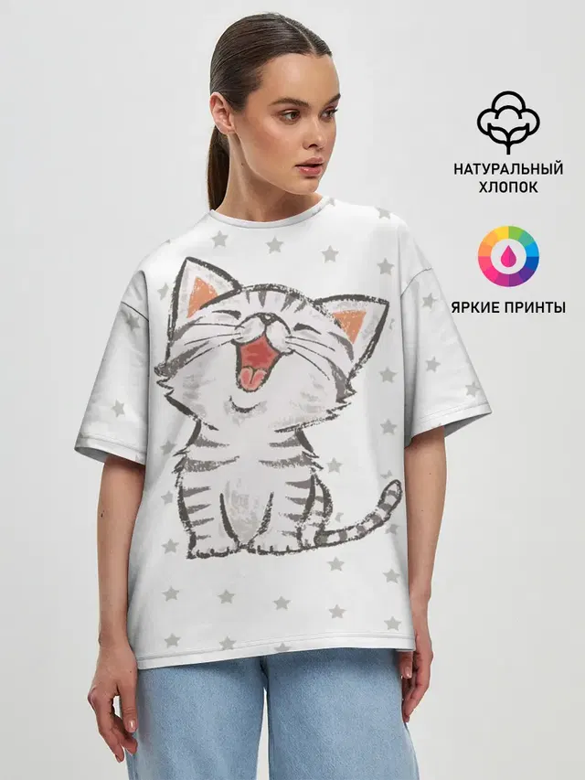 Женская футболка оверсайз