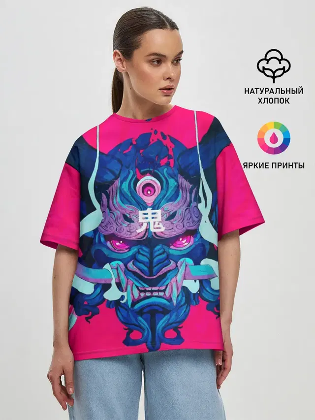 Женская футболка оверсайз