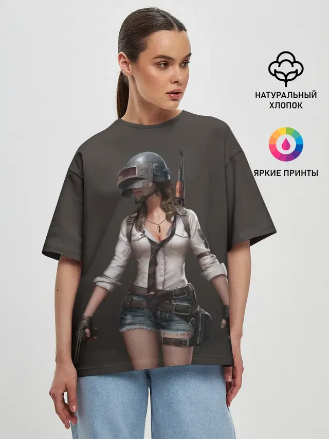 Женская футболка оверсайз