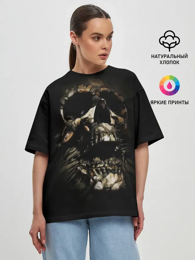 Женская футболка оверсайз