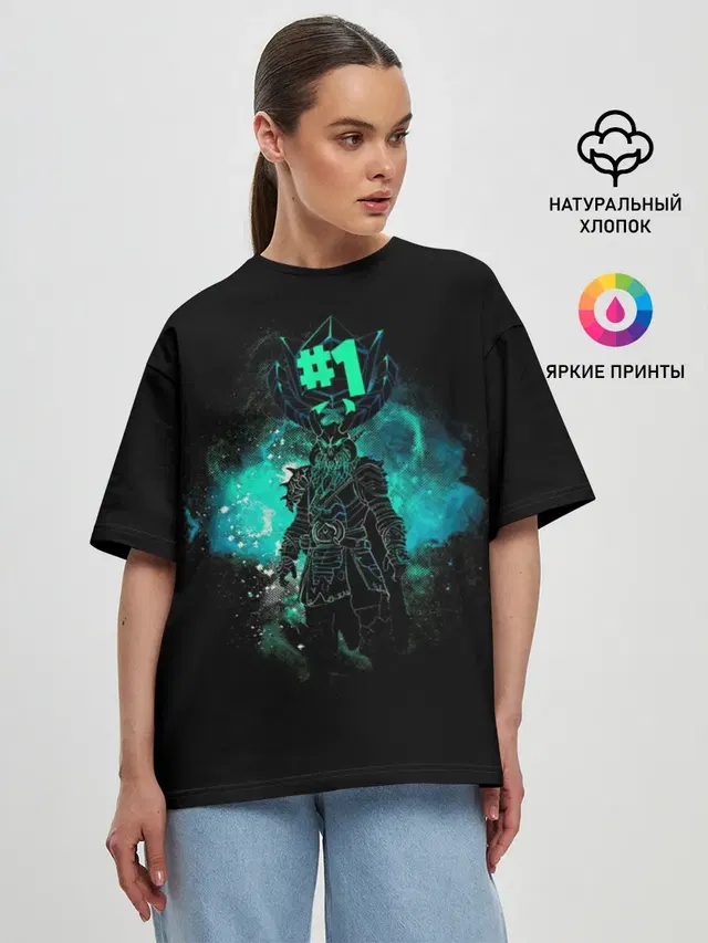 Женская футболка оверсайз