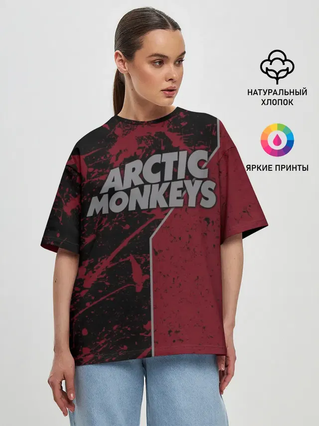 Женская футболка оверсайз с принтом «Arctic Monkeys»
