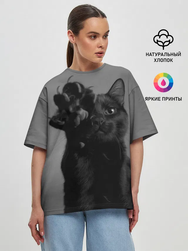 Женская футболка оверсайз