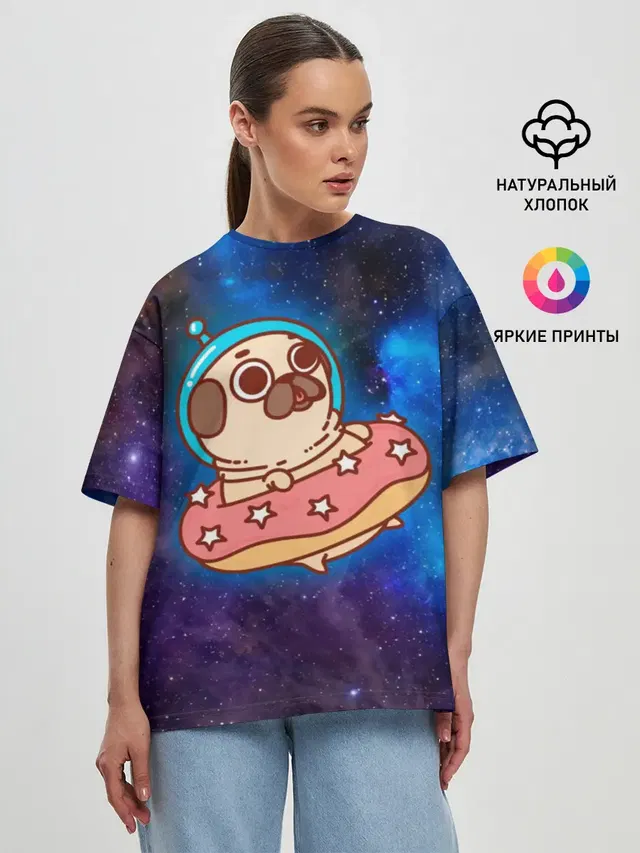 Женская футболка оверсайз