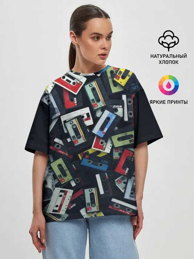Женская футболка оверсайз