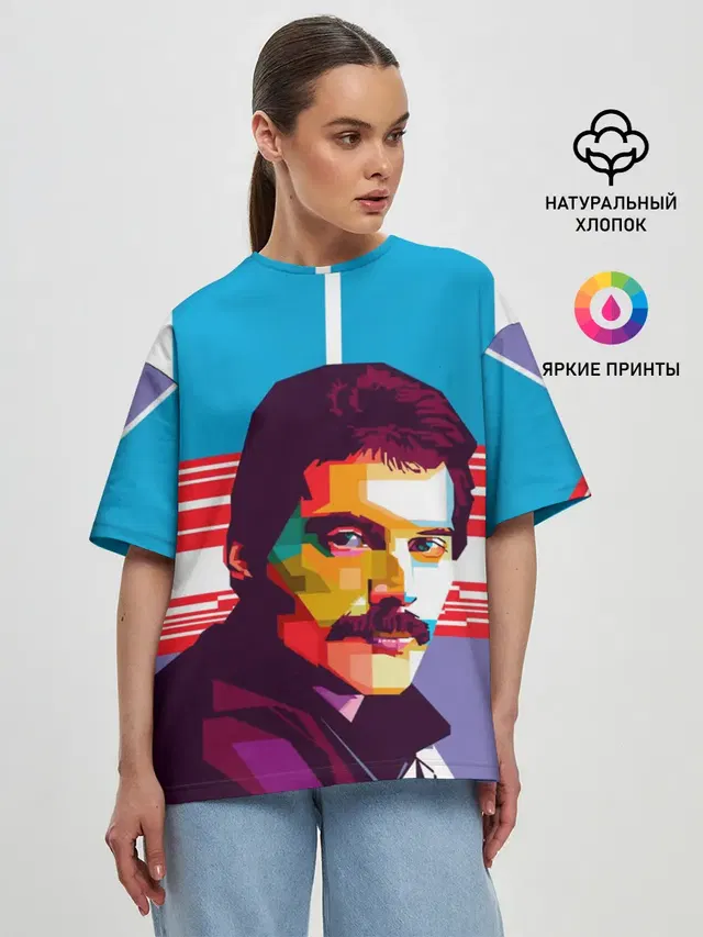 Женская футболка оверсайз