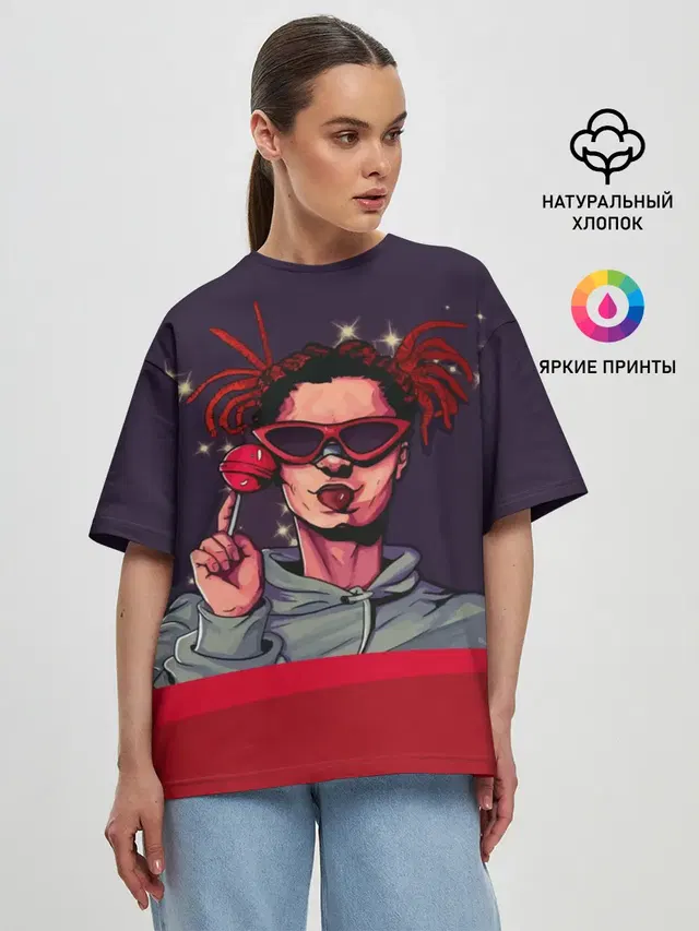 Женская футболка оверсайз