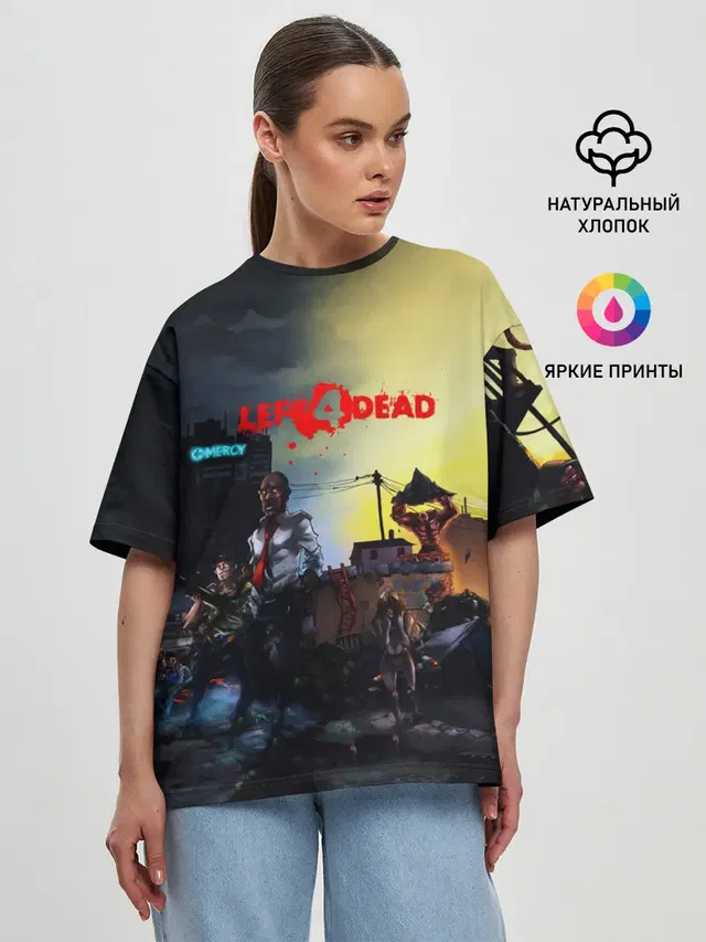 Женская футболка оверсайз