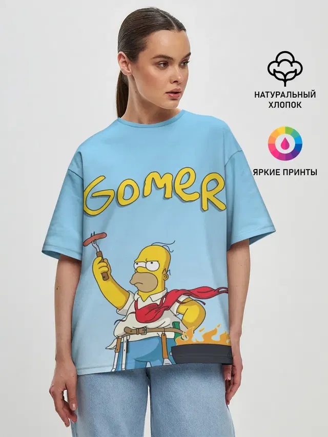 Женская футболка оверсайз
