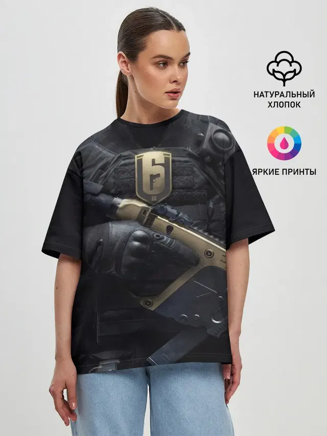 Женская футболка оверсайз