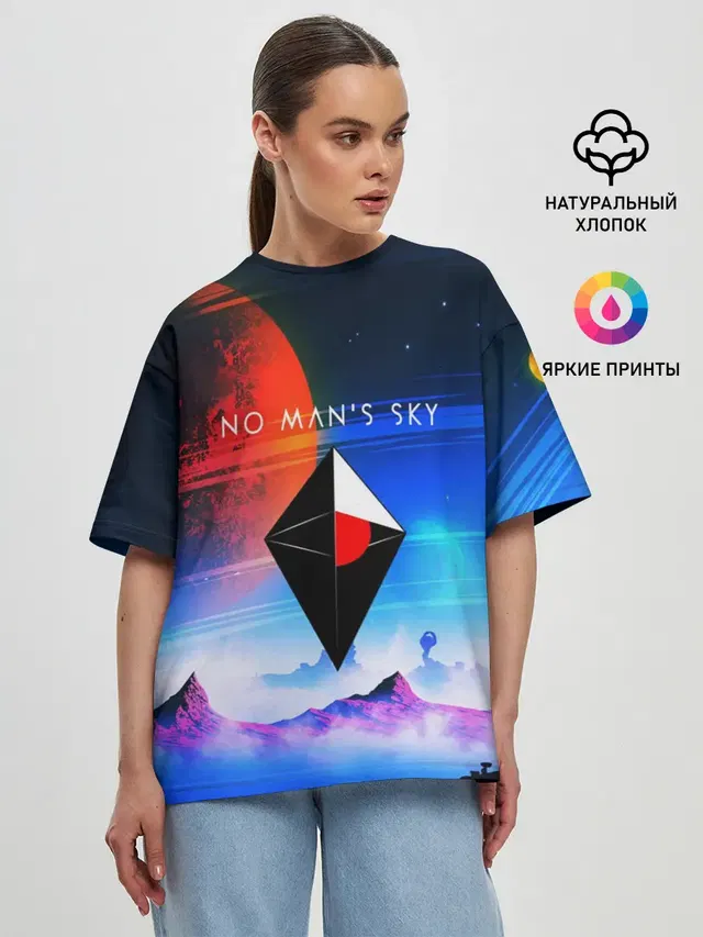 Женская футболка оверсайз