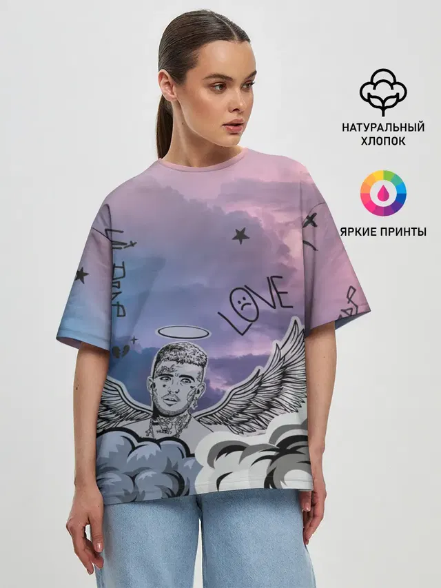 Женская футболка оверсайз