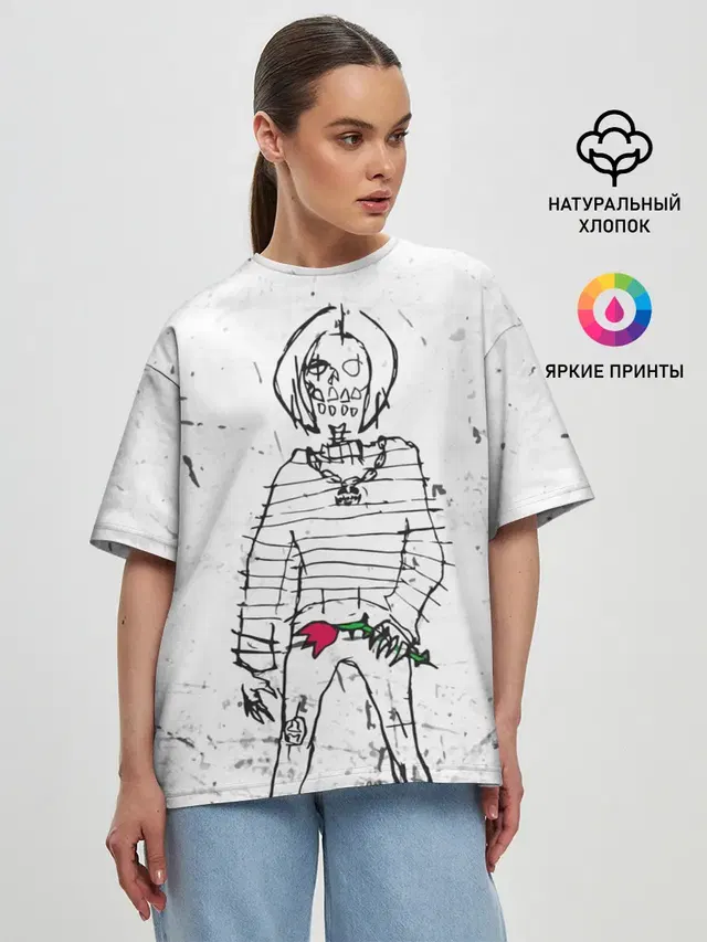 Женская футболка оверсайз