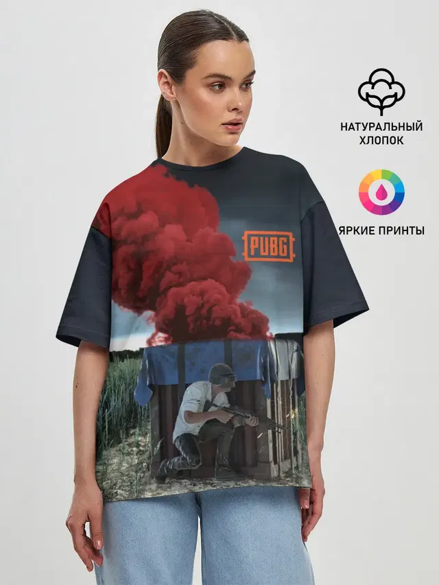 Женская футболка оверсайз