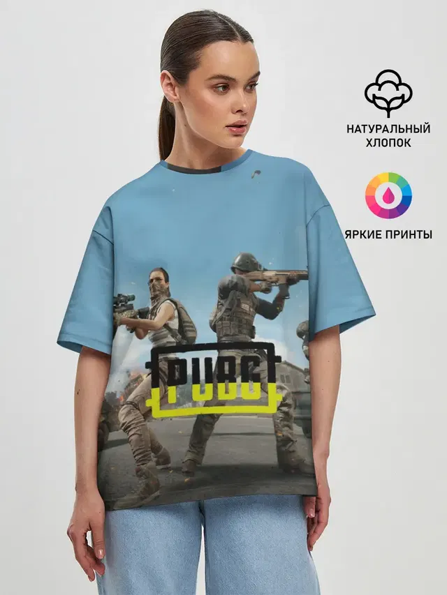 Женская футболка оверсайз