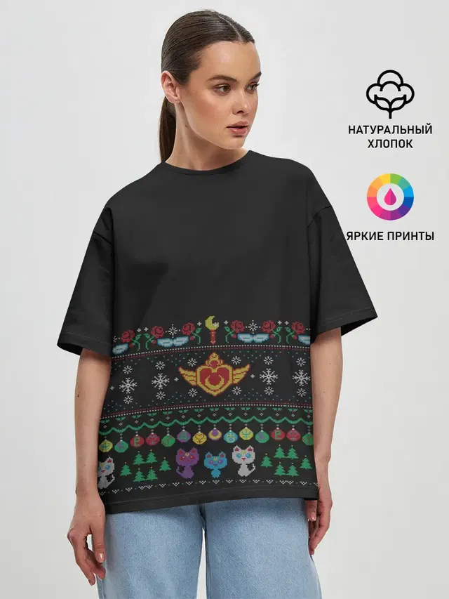 Женская футболка оверсайз