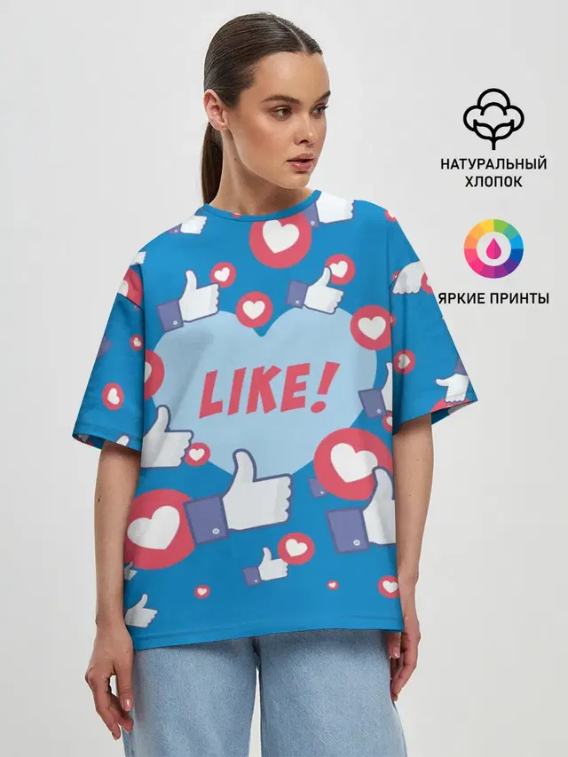 Женская футболка оверсайз