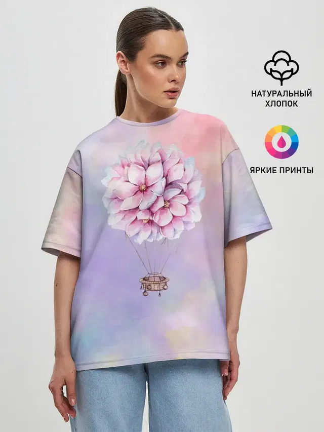 Женская футболка оверсайз