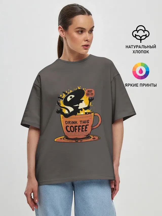 Женская футболка оверсайз