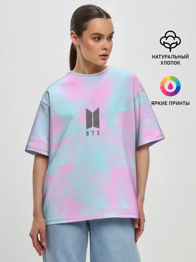 Женская футболка оверсайз