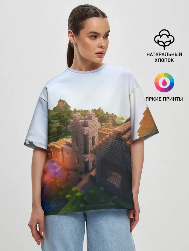 Женская футболка оверсайз