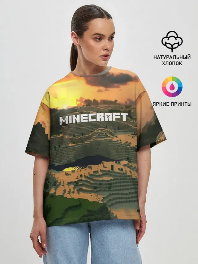 Женская футболка оверсайз
