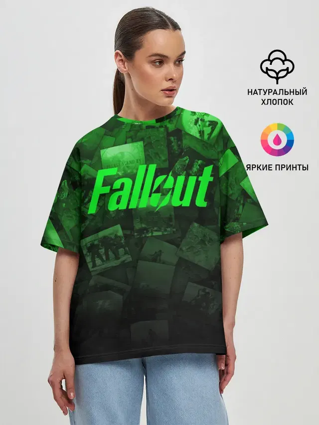 Женская футболка оверсайз с принтом «Vault Boy»