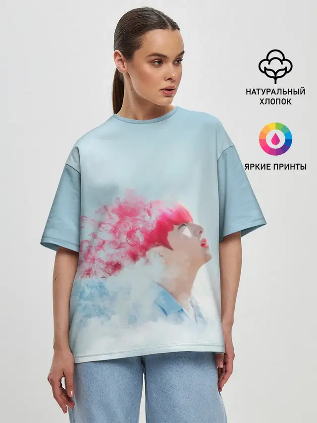 Женская футболка оверсайз