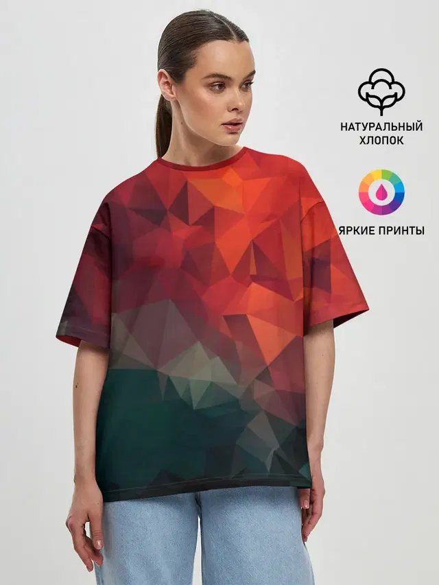 Женская футболка оверсайз